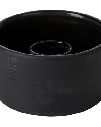 Ernst Ljusstake 9 Cm - Ljusstakar Stengods Mörkgrå