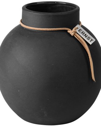 Ernst vas 13 Cm - Vaser Stengods Mörkgrå