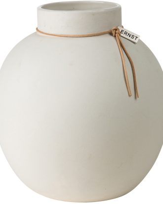Ernst vas 21 Cm - Vaser Stengods Vit