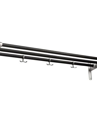 Essem Design Nostalgi Hatthylla / Skohylla 100 Cm Aluminium / - Hatthyllor Återvunnen Aluminium Svartbetsad Ek