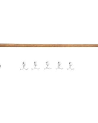 Essem Design Nostalgi Påbyggnadsdel Till Kroklist / Bambu - Krokar & Galgar Aluminium Vit