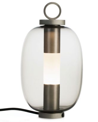 Ethimo Lucerna Lanterna Bordslampa / Antracitgrå - Utomhusbelysning Aluminium Stål