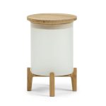 Ethimo Shake Golvlampa Frostad - Utomhusbelysning Teak Vit