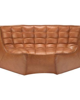 Ethnicraft N701 Hörnsoffa Runt Hörn - Hörnsoffor & Divansoffor Anilinläder Old Saddle