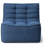 Ethnicraft N701 Soffa 1-sits - Fåtöljer Polyester Blå