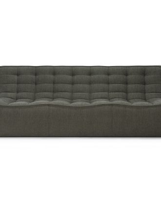 Ethnicraft N701 Soffa 3-sits Eco / - 3-sitssoffor Återvunnen Bomull Moss