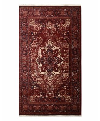 Agadir Medaljong röd - maskinvävd matta