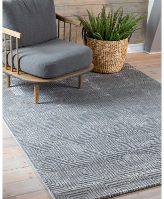 Fern mörkgrå - maskinvävd matta