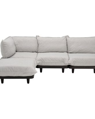 Fatboy Paletti Modulsoffa 3-sits Med Schäslong - Trädgårdssoffor & Bänkar Stål Mist