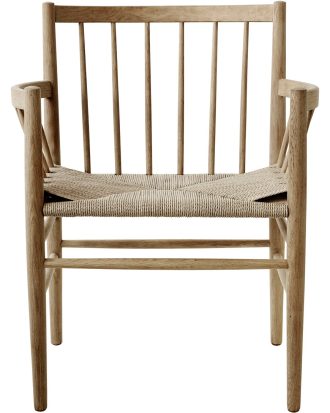 Fdb Møbler J81 Karmstol Lackad Ek / Sits Natur - Stolar Massiv Ek Mattlackerad Ek
