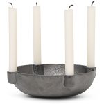 Ferm Living Bowl Ljushållare 14,6 Cm Black Brass - Ljusstakar Gjuten Mässing Svart Mässing