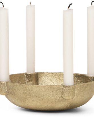 Ferm Living Bowl Ljushållare 14,6 Cm - Ljusstakar Gjuten Mässing