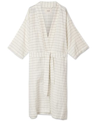 Ferm Living Field Morgonrock One Size / Chocolate - Badrockar & tofflor Bomull Off-White