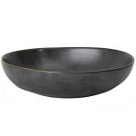 Ferm Living Flow Skål Ø19,5 Cm - Serveringsskålar Stengods Svart