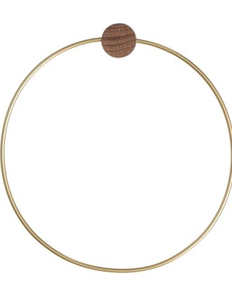 Ferm Living Brass Handdukshängare - Handdukshållare Ek Mässing