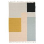 Ferm Living Kelim Squares Matta 140x200 Cm - Bomulls- & Trasmattor Ull Grå