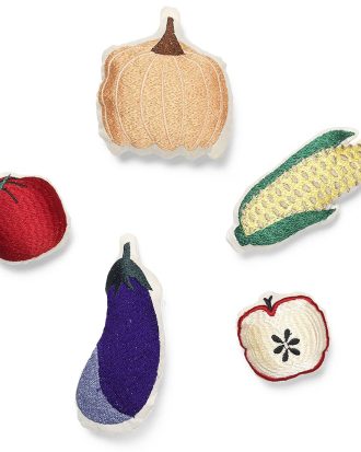 Ferm Living Kids Broderade Grönsaker - Leksaker Ekologisk Bomull Multi