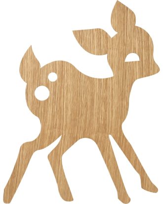 Ferm Living Kids My Deer Vägglampa - Barnlampor Ekfanér Oljad Ek