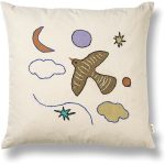 Ferm Living Naive Kudde 40x40 Cm Bird - Barnkuddar Bomull Beige