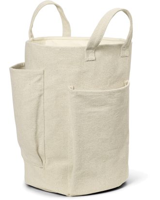 Ferm Living Pocket Förvaringskorg 30x50 Cm - Småförvaring barn Ekologisk Bomull Off-White