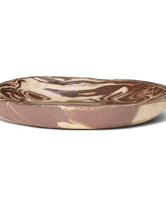 Ferm Living Ryu Fat Sand / 18,5 Cm - Uppläggningsfat Stengods Brun