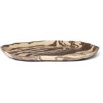 Ferm Living Ryu Fat Sand / 34 Cm - Uppläggningsfat Stengods Brun