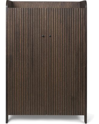 Ferm Living Sill Cupboard - Low - Dark Stained Oak - Skåp & Vitrinskåp Ekfanér Mörkbetsad Ek