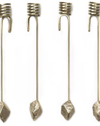 Ferm Living Stone Christmas Tree Ljushållare 4-pack - Ljusstakar Mässing