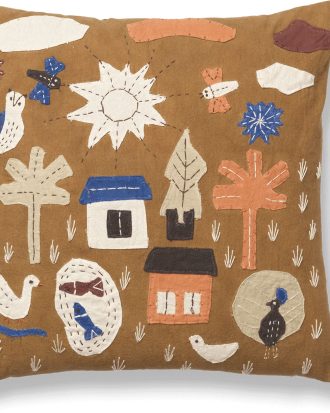 Ferm Living Village Kudde 40x40 Cm - Barnkuddar Ekologisk Bomull Sugar Kelp