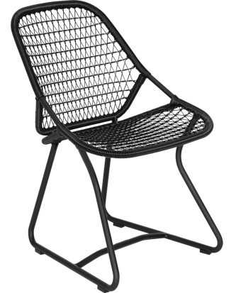 Fermob Sixties Stol - Utefåtöljer Plast Liquorice