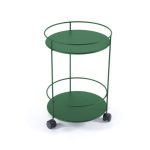 Fermob Small Table Wheels Ø40 Cm - Balkongmöbler & Cafémöbler Stål Cedar Green