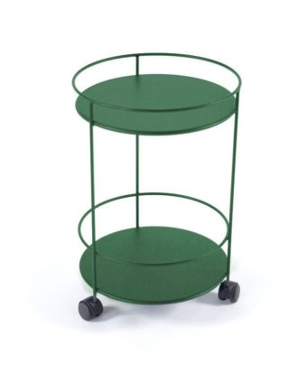 Fermob Small Table Wheels Ø40 Cm - Balkongmöbler & Cafémöbler Stål Cedar Green