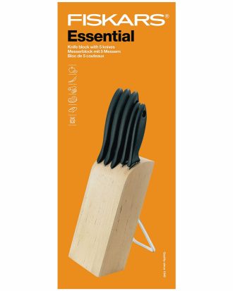 Fiskars Essential Knivblock Med 5 Knivar - Knivlister & Knivblock Mix