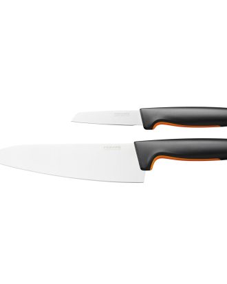 Fiskars Functional Form Kockkniv 2-pack - Kockknivar Plast Svart