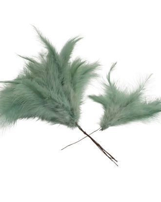 Fjäder Trådad Vippa Grönblå 12 pack