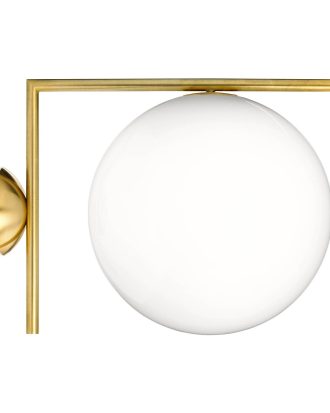 Flos Ic Lights C/w2 Tak/vägglampa Brushed Brass - Vägglampor Mässing
