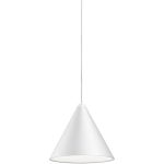Flos String Light Cone Pendel 12m Dimbar Med Soft Touch - Fönsterlampor Aluminium Vit