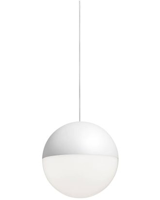 Flos String Light Sphere Pendel 12m Dimbar Med Soft Touch - Fönsterlampor Aluminium Vit