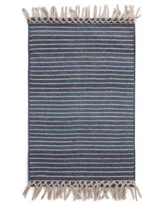 Formgatan Bold Fringe Matta 140x200 Cm - Plastmattor Återvunnen Pet Dusty Blue