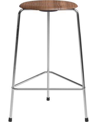 Fritz Hansen High Dot Barstol sfanér / Krom - Pallar Valnöt