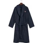 Gant Home Archive Shield Badrock Kvällsblå S - Badrockar & tofflor Ekologisk Bomull Evening Blue