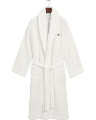 Gant Home Archive Shield Badrock Frotté M - Badrockar & tofflor Ekologisk Bomull Vit