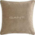 Gant Home Velvet Kuddfodral 50x50 Cm - Prydnadskuddar & Fodral Bomull Cold Beige