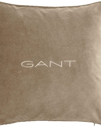 Gant Home Velvet Kuddfodral 50x50 Cm - Prydnadskuddar & Fodral Bomull Cold Beige