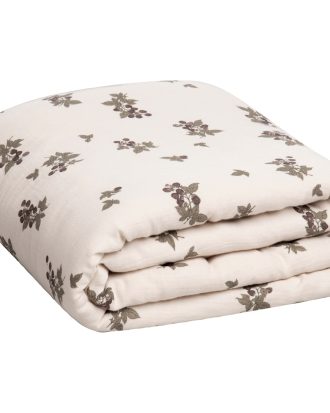 Garbo & Friends Blackberry Muslin Vadderad Filt 100x140 Cm - Plädar & Filtar Bomullsmuslin Elfenben