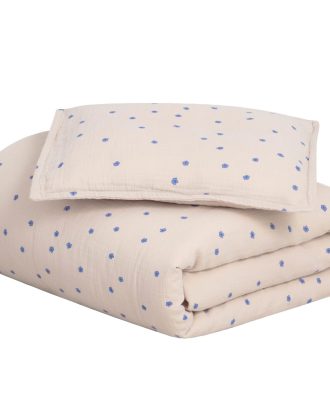 Garbo & Friends Bleu Bäddset Muslin 100x140 Cm - Bäddset Bomullsmuslin Beige