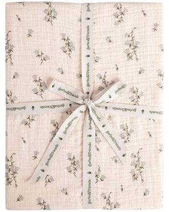 Garbo & Friends Bluebell Muslin Dra-på-lakan 140x200 Cm - Underlakan Bomullsmuslin Beige