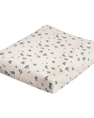 Garbo & Friends Blueberry Muslin Överdrag Till Skötbädd 50x70 Cm - Barnfiltar Bomullsmuslin Sand