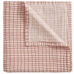 Garbo & Friends Checks Rust Muslinfilt 110x110 Cm - Barnfiltar Bomull Roströd