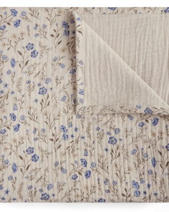 Garbo & Friends Flora Muslinfilt 110x110 Cm - Barnfiltar Bomull Oat